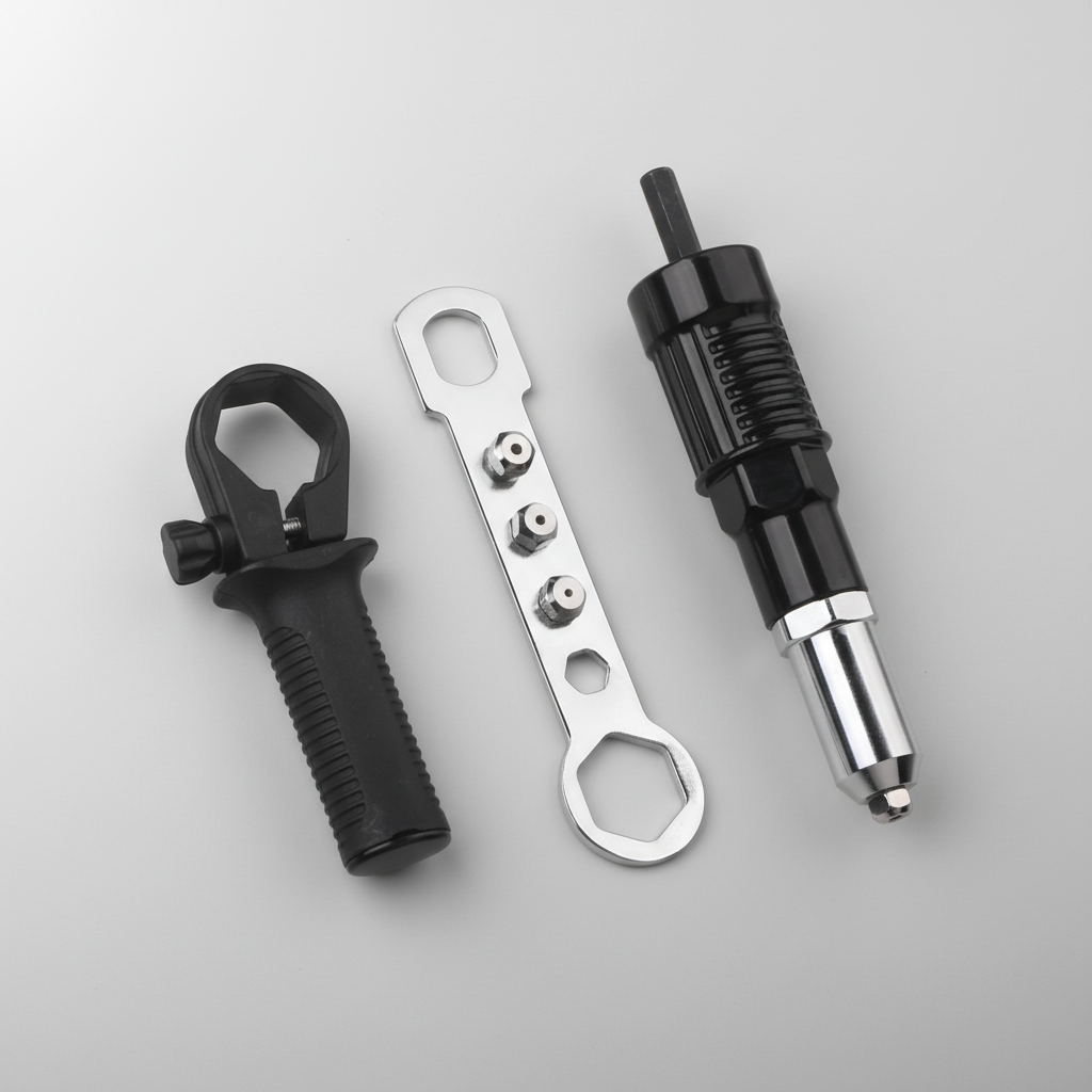 Rivet Adapter Kit Drill-Powered Interchangeable Nozzles M2.4-M4