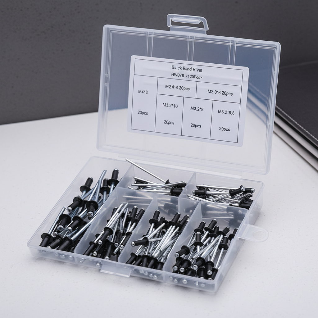 Rivet Adapter Kit Drill-Powered Interchangeable Nozzles M2.4-M4