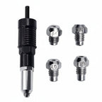 Rivet Adapter Kit Drill-Powered Interchangeable Nozzles M2.4-M4