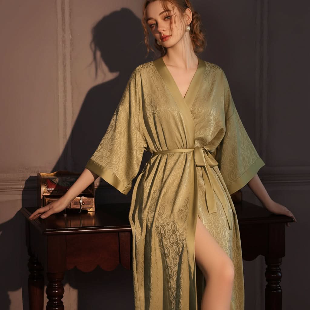 Robe Long Satin Silky Soft