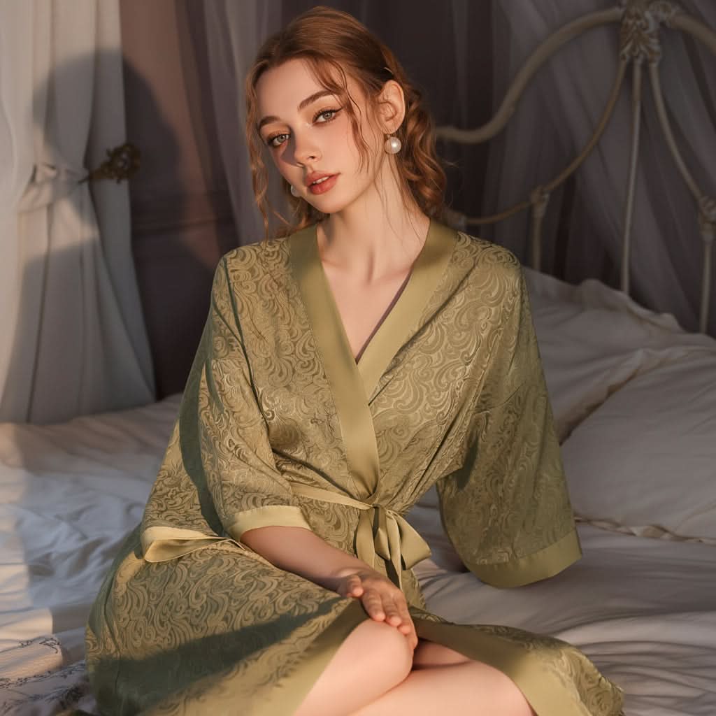 Robe Long Satin Silky Soft