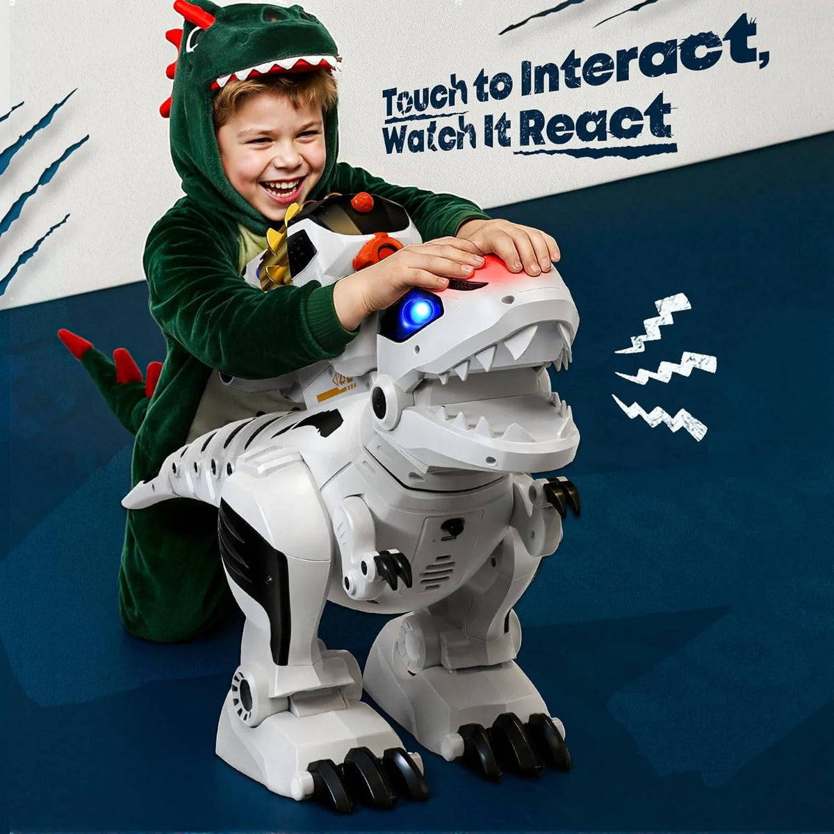 Robot Dinosaur Programmable 50 Commands Rechargeable Soft Foam Darts