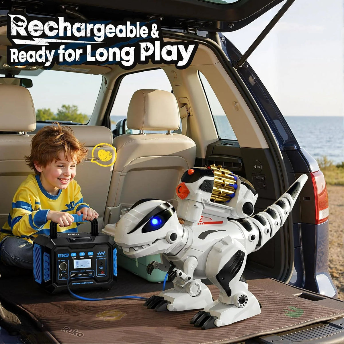 Robot Dinosaur Programmable 50 Commands Rechargeable Soft Foam Darts