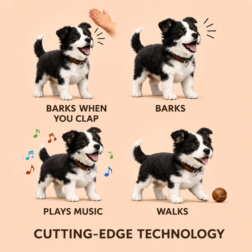 Robot Dog Toy Lifelike Movements & Sounds Remote Control