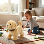 Robot Dog Toy Plush Walks Wags & Barks