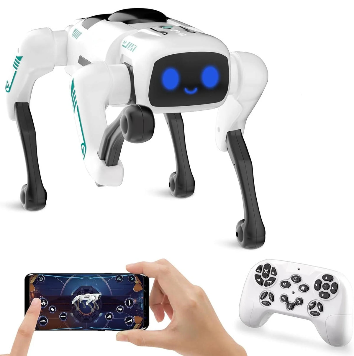 Robot Dog Toy Programmable 6-Hour Runtime USB-C Charging