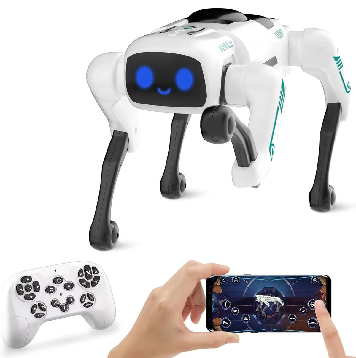 Robot Dog Toy Programmable 6-Hour Runtime USB-C Charging
