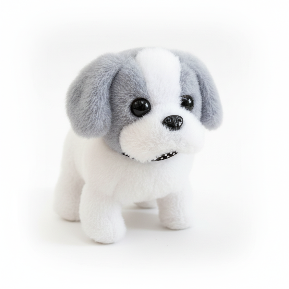 Robot Dog Toy Walking & Barking Touch-Responsive Plush Cover