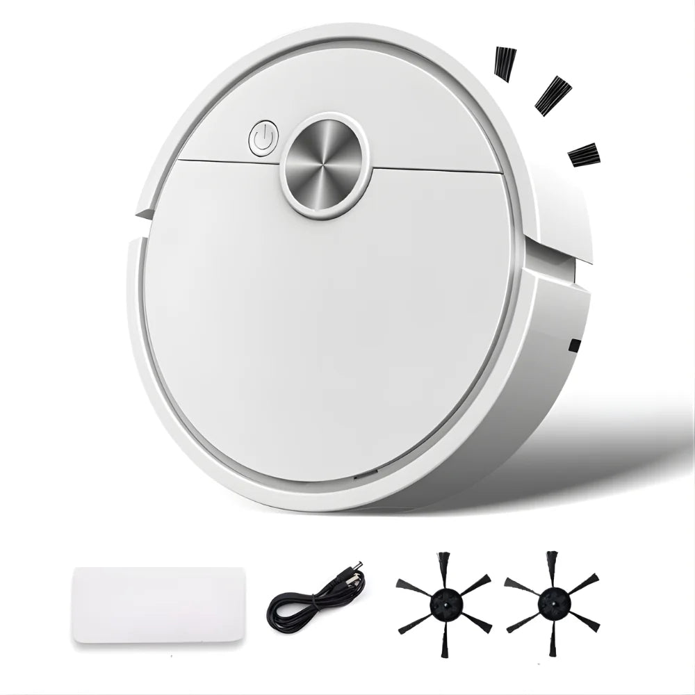 Robot Vacuum AI Navigation Compact & Quiet 30-Min Runtime