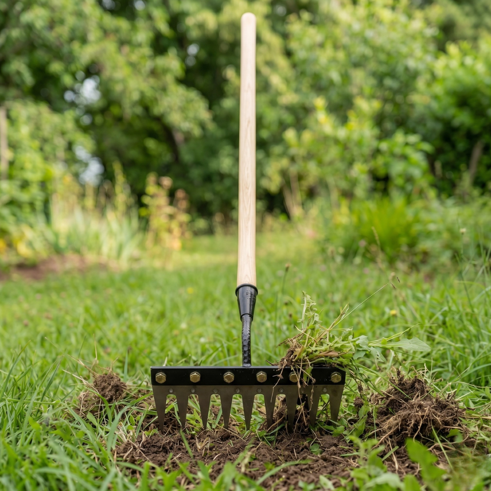Robust Steel Ergonomic Weed Rake (5–7 Teeth)