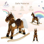 Rocking Horse Plush With Nursery Rhymes & Metal Frame