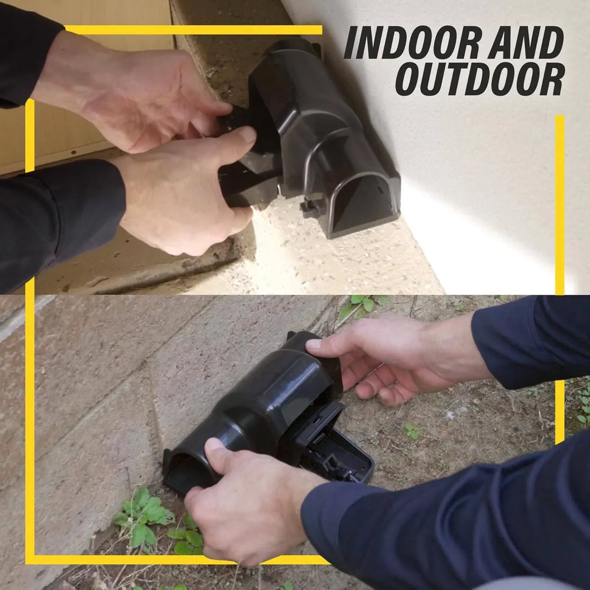 Rodent Trap Enclosed Snap Mechanism Hands-Free Setup Reusable ABS