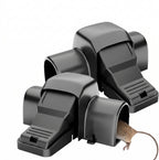 Rodent Trap Enclosed Snap Mechanism Hands-Free Setup Reusable ABS