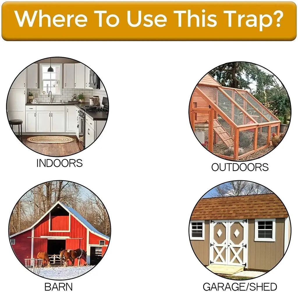 Rodent Trap Flip-Lid No-Contact Disposal Pet & Child Safe