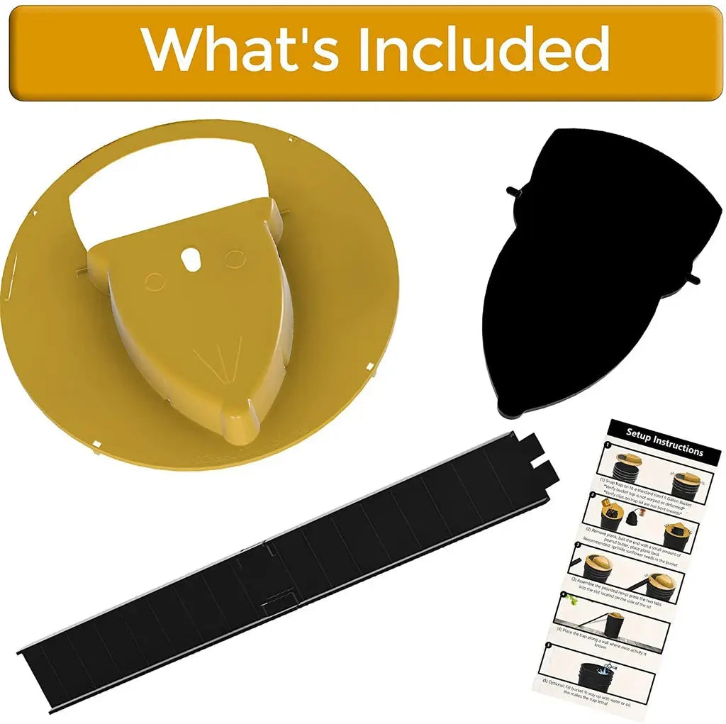 Rodent Trap Flip-Lid No-Contact Disposal Pet & Child Safe