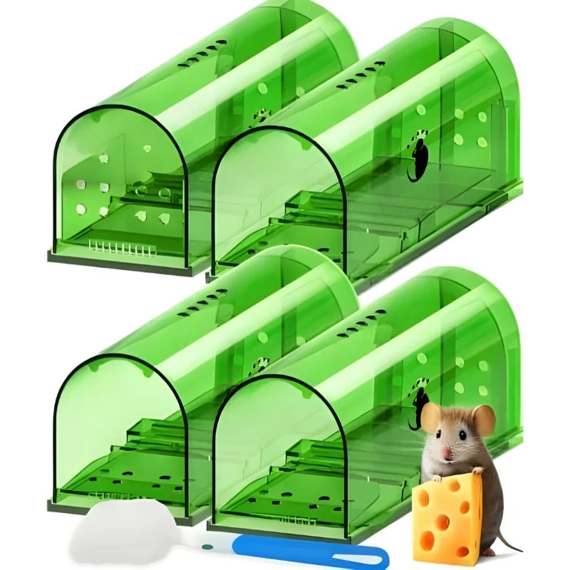 Rodent Trap Humane No-Touch Release Clear & Ventilated Housing