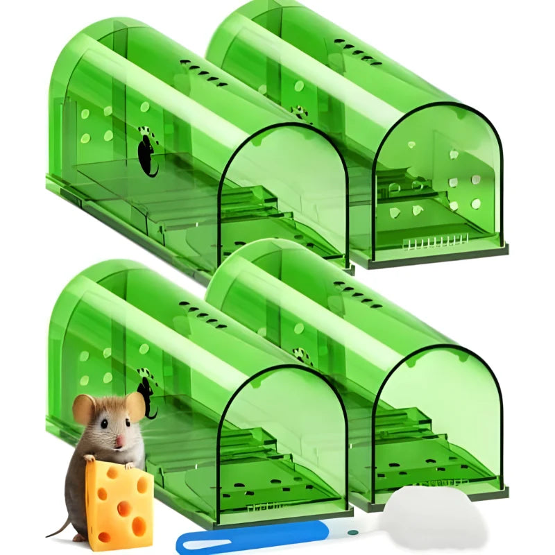 Rodent Trap Humane No-Touch Release Clear & Ventilated Housing