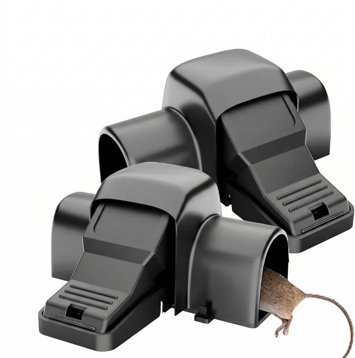 Rodent Traps Enclosed Tunnel Quick-Release Set of 2