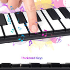 Roll-Up Piano Keyboard 49-Key Silicone Rechargeable