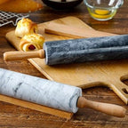 Rolling Pin Marble Surface & Wooden Handles
