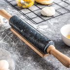 Rolling Pin Marble Surface & Wooden Handles