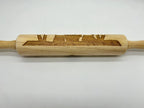 Rolling Pin Nativity Embossed 10-Inch Wood