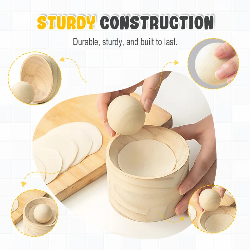 Rolling Pin Wooden Polished Non-Stick Ergonomic Handles