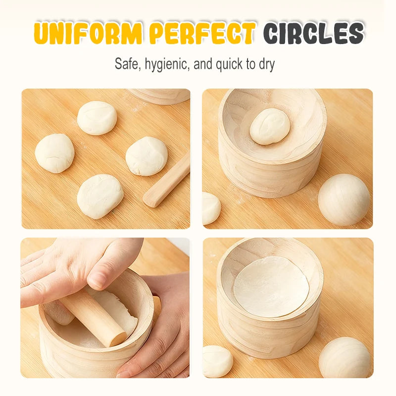 Rolling Pin Wooden Polished Non-Stick Ergonomic Handles