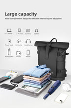 Rolltop Backpack Expandable Water-Repellent Anti-Theft Pocket