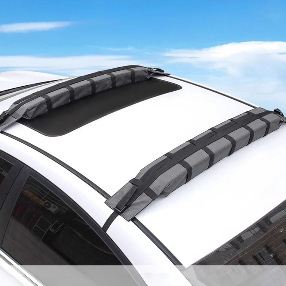 Roof Rack Pads Cushioned Foam Anti-Slip & Quick-Release Straps