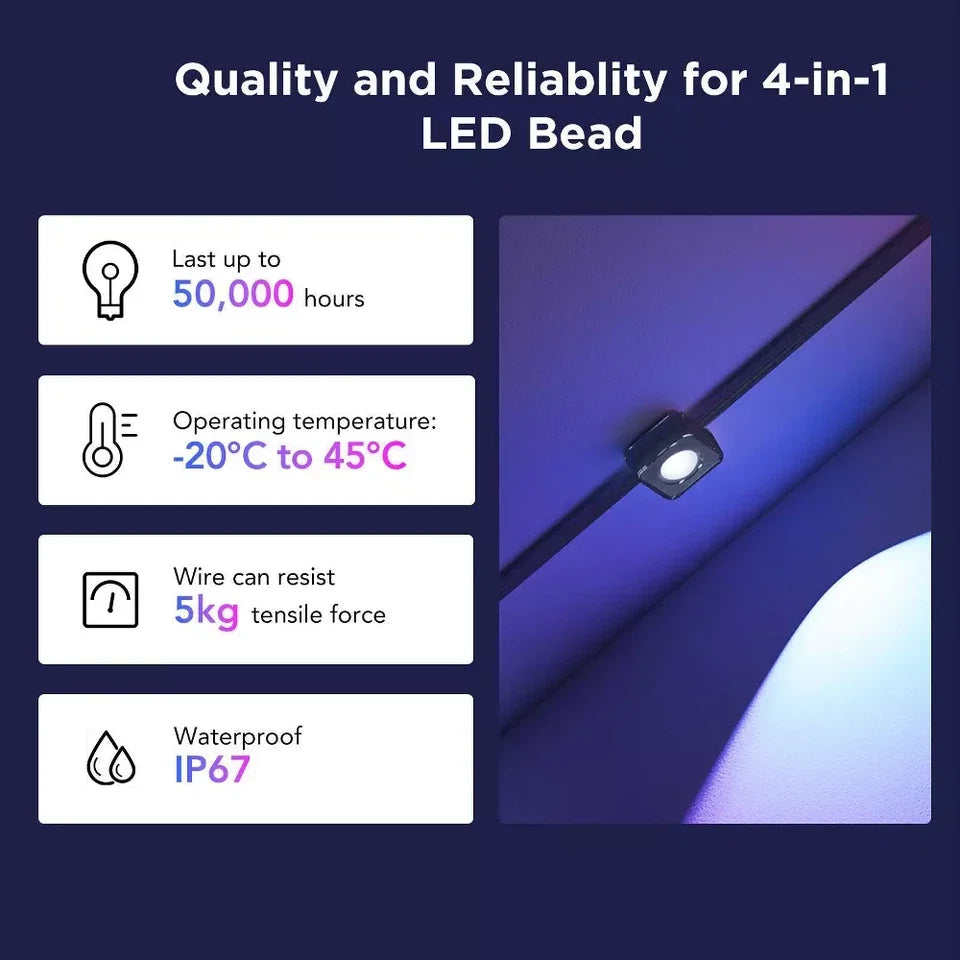 Roofline Light Strand 100 Foot RGBICW App Control