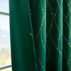 Room-Darkening Gleaming Wave Blackout Curtain (Grommet Top)