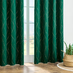 Room-Darkening Gleaming Wave Blackout Curtain (Grommet Top)
