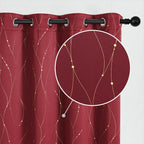 Room-Darkening Gleaming Wave Blackout Curtain (Grommet Top)