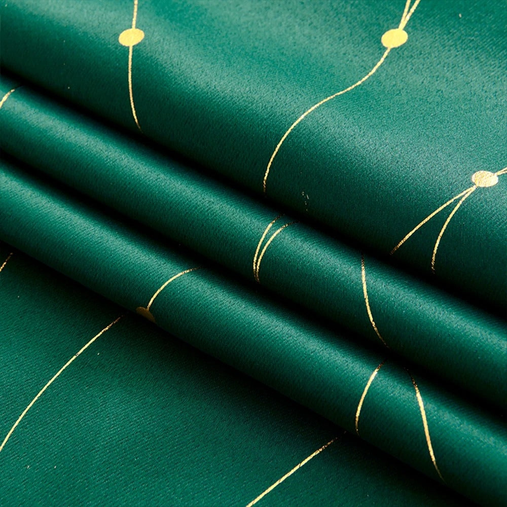 Room-Darkening Gleaming Wave Blackout Curtain (Grommet Top)