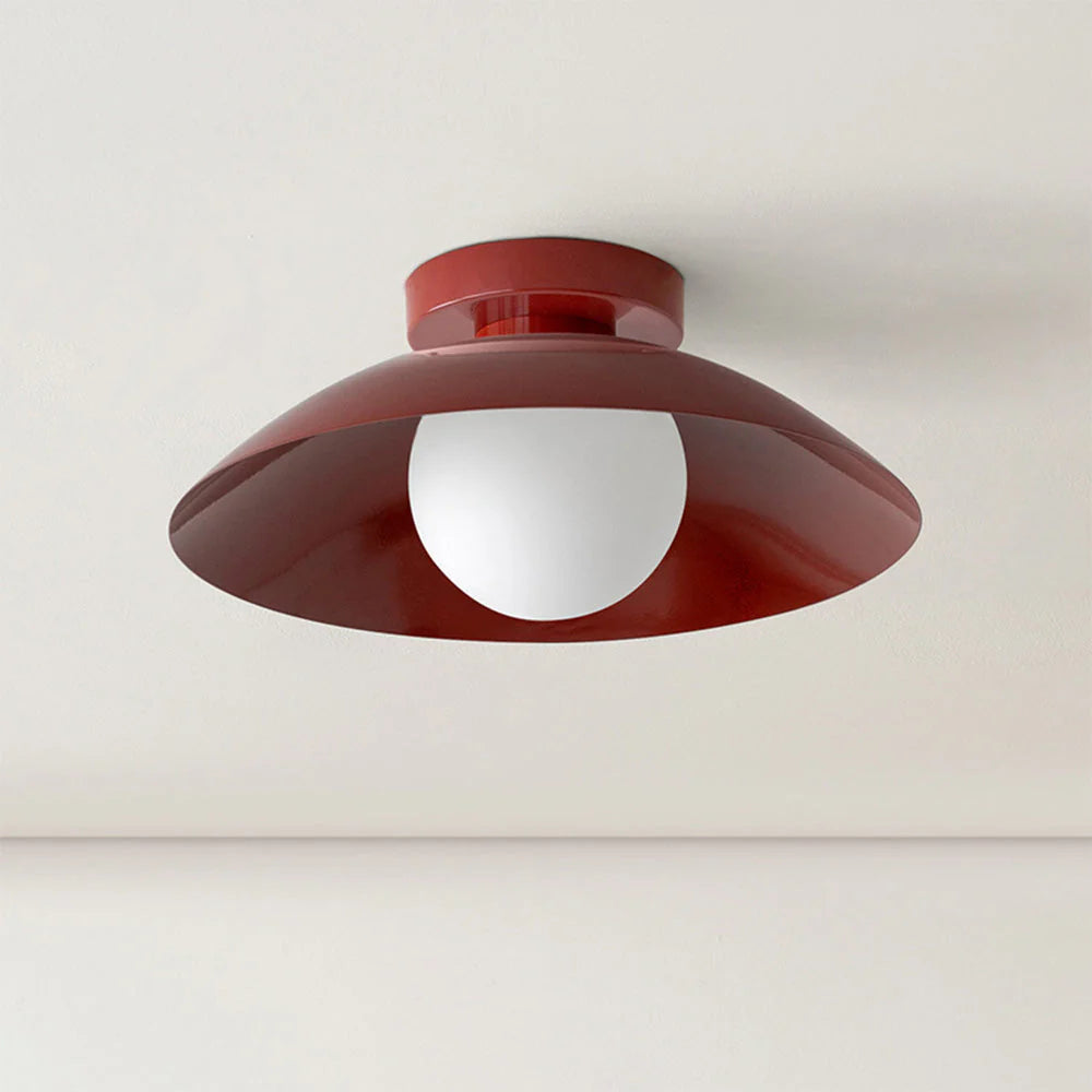 Rose Copper Dimmable Integrated LED Flush Mount Ceiling Light