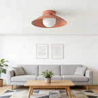 Rose Copper Dimmable Integrated LED Flush Mount Ceiling Light