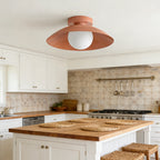 Rose Copper Dimmable Integrated LED Flush Mount Ceiling Light