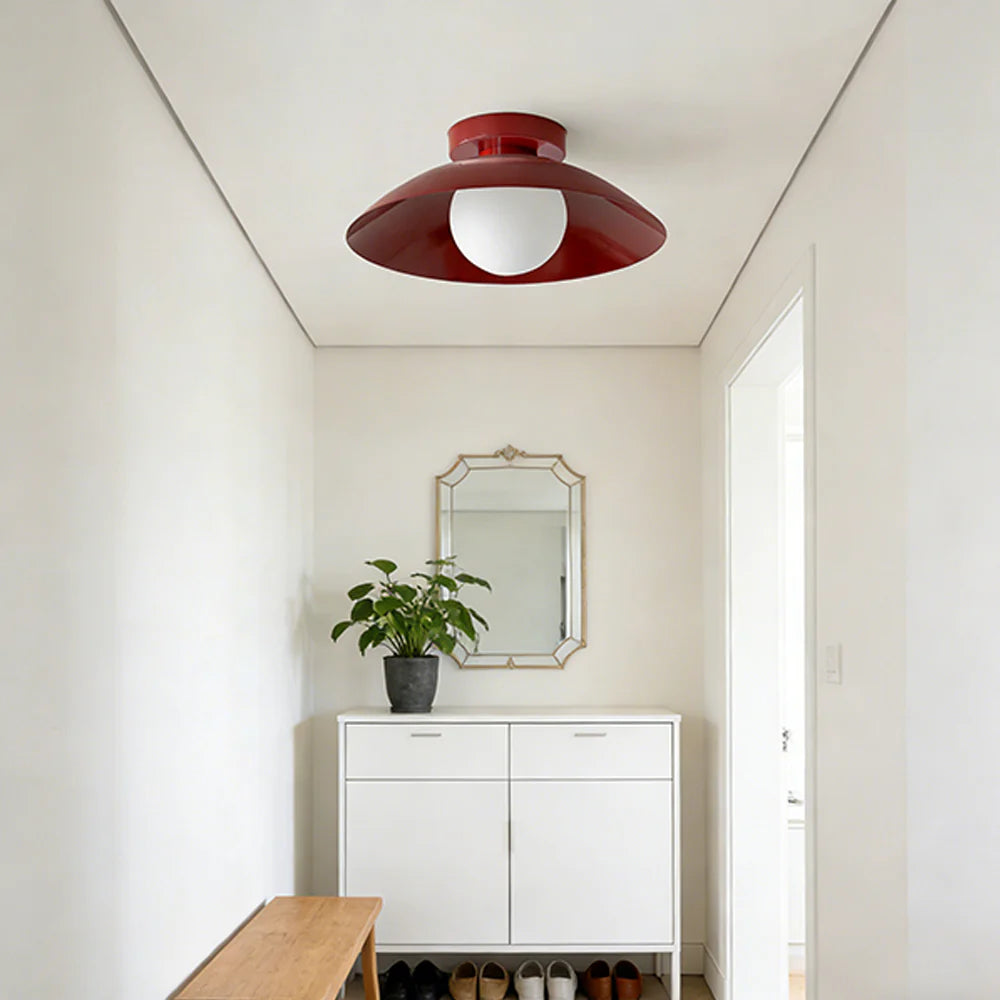 Rose Copper Dimmable Integrated LED Flush Mount Ceiling Light