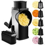 Rotary Grater One-Handed Suction Base Five Stainless Steel Blades