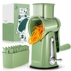Rotary Grater One-Handed Suction Base Five Stainless Steel Blades