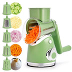 Rotary Grater One-Handed Suction Base Five Stainless Steel Blades
