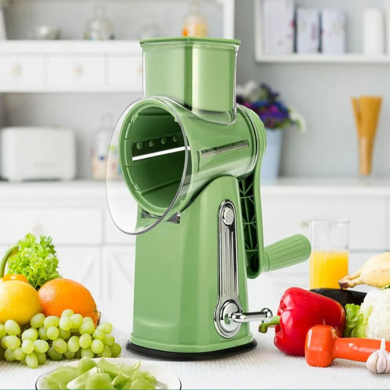 Rotary Grater Suction Cup Base 5 Stainless Steel Blades