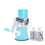 Rotary Vegetable Grater Three Stainless Blades & Suction Base