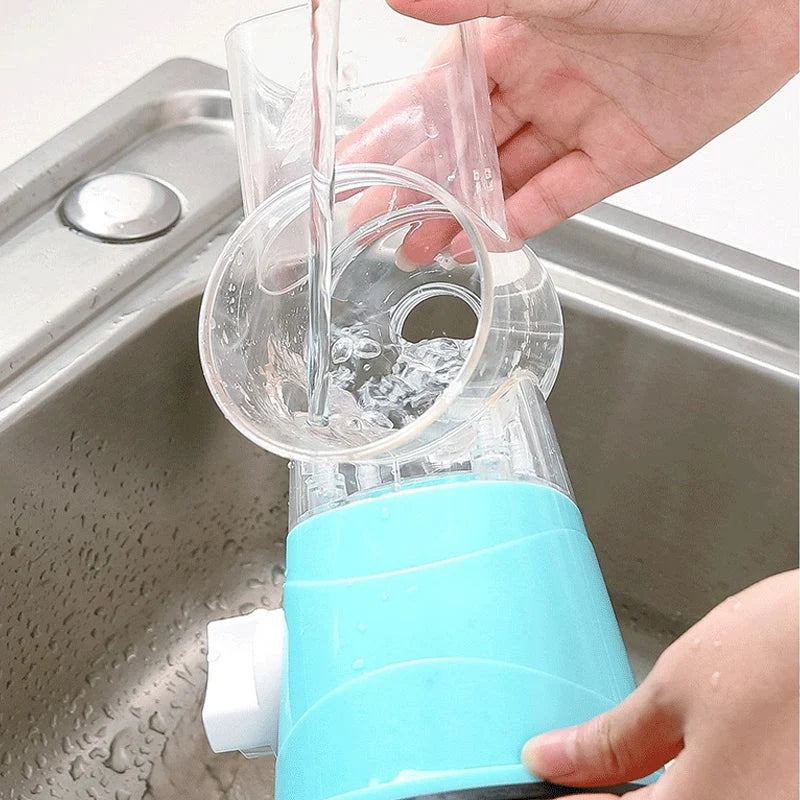 Rotary Vegetable Grater Three Stainless Blades & Suction Base
