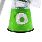 Rotary Vegetable Grater Three Stainless Blades & Suction Base
