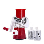 Rotary Vegetable Grater Three Stainless Blades & Suction Base