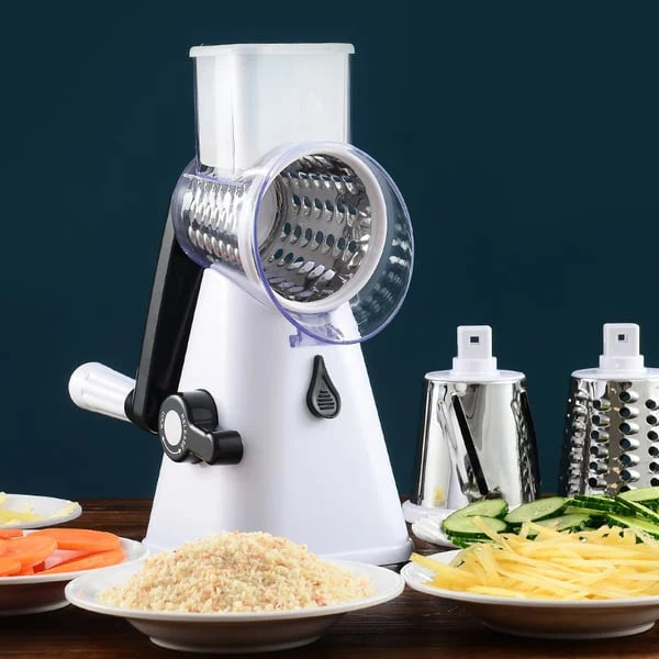 Rotating Grater 3 Blades Stainless Steel Dishwasher Safe