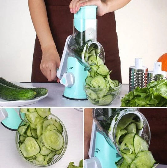 Rotating Grater 3 Blades Stainless Steel Dishwasher Safe