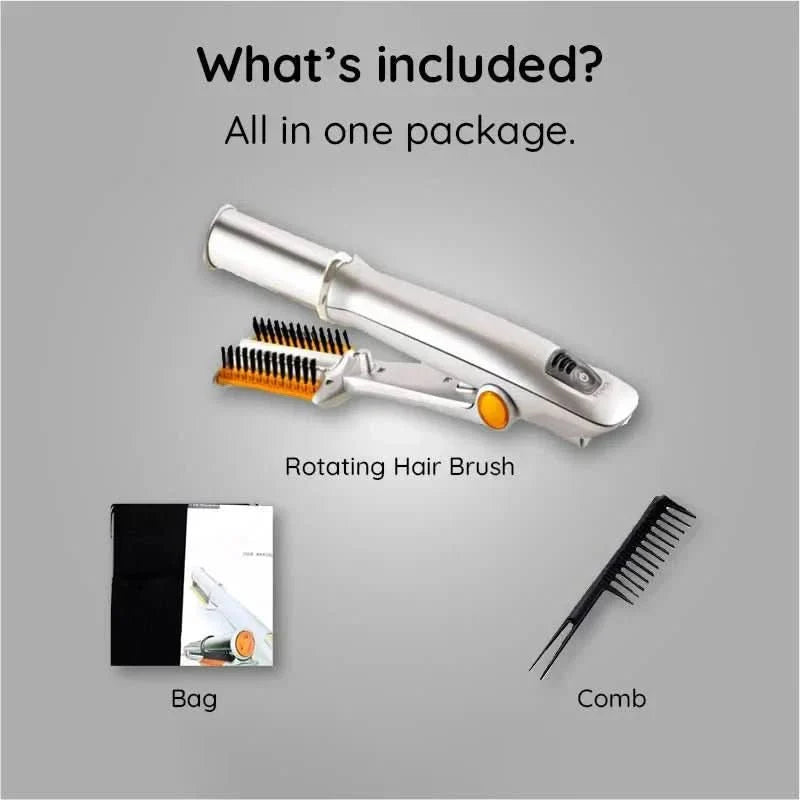 Rotating Hair Brush Ceramic Coating 3 Heat Settings